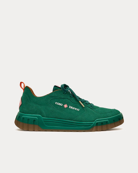 Casablanca Court Suede Green Low Top Sneakers - 1