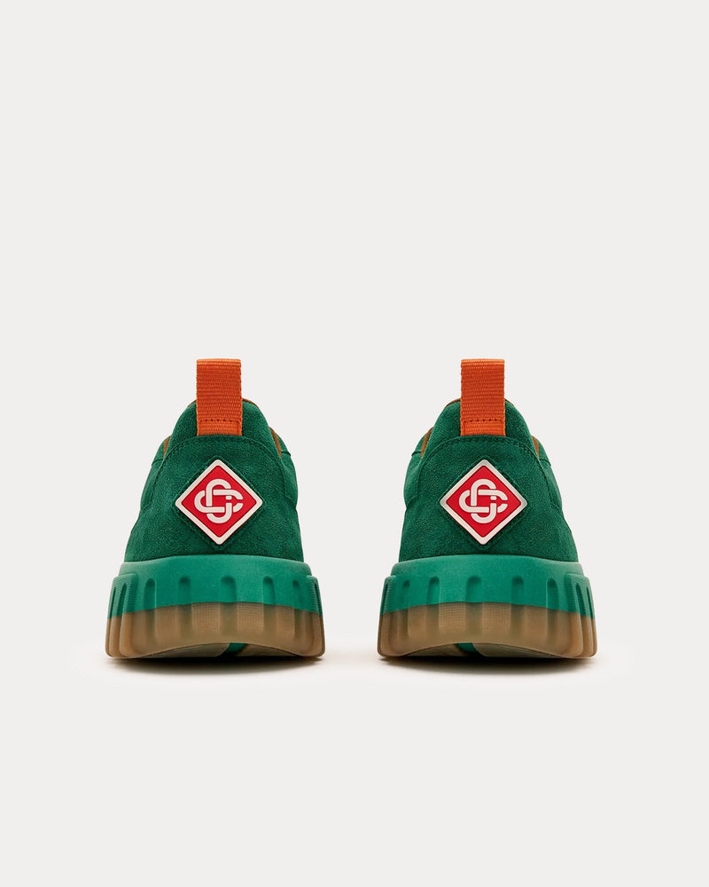 Casablanca Court Suede Green Low Top Sneakers - 3