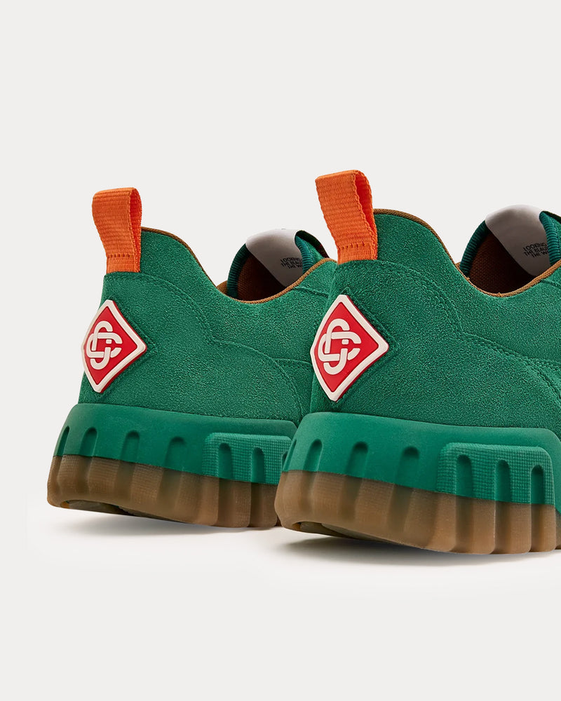 Casablanca Court Suede Green Low Top Sneakers - 4
