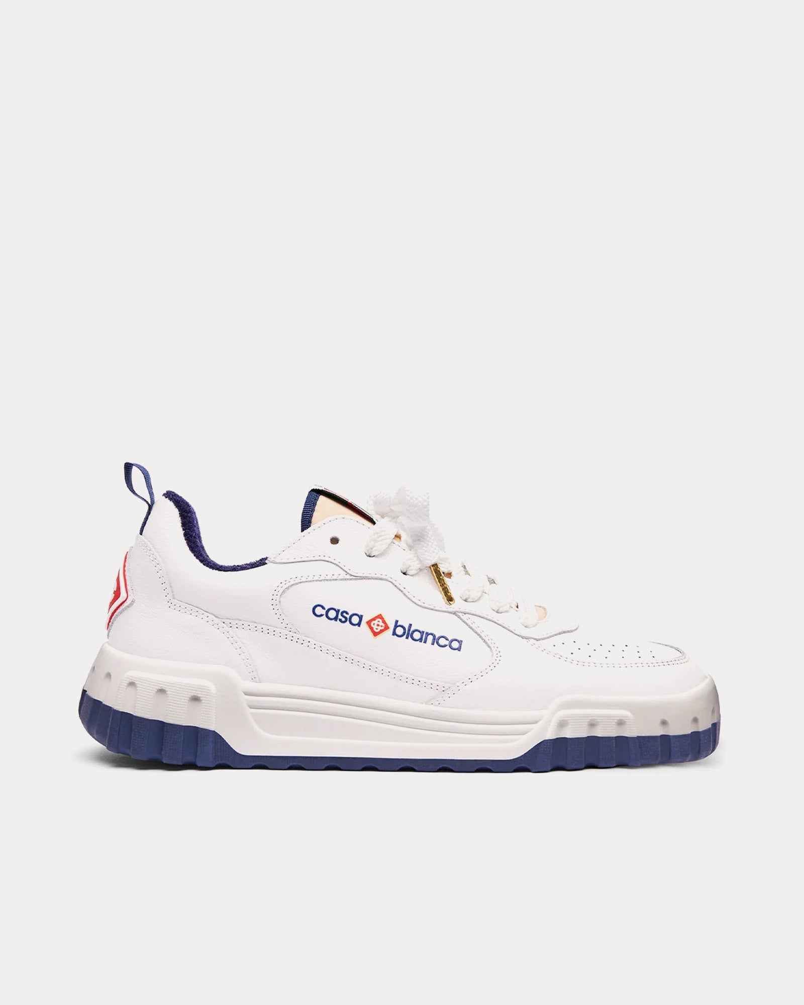 Casablanca Men's The Court White / Navy Low Top Sneakers