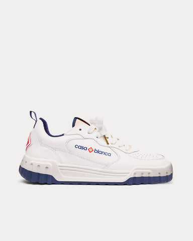 Casablanca The Court White / Navy Low Top Sneakers