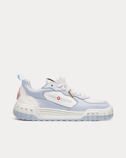 Casablanca The Court White / Power Blue Low Top Sneakers - 1