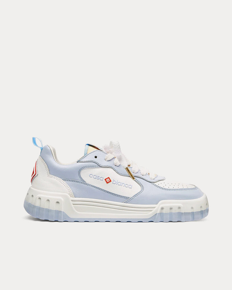 Casablanca The Court White / Power Blue Low Top Sneakers - 1
