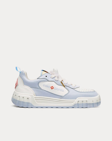 Casablanca The Court White / Power Blue Low Top Sneakers