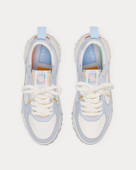Casablanca The Court White / Power Blue Low Top Sneakers - 2