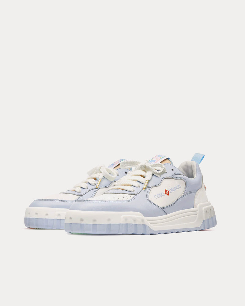 Casablanca The Court White / Power Blue Low Top Sneakers - 3