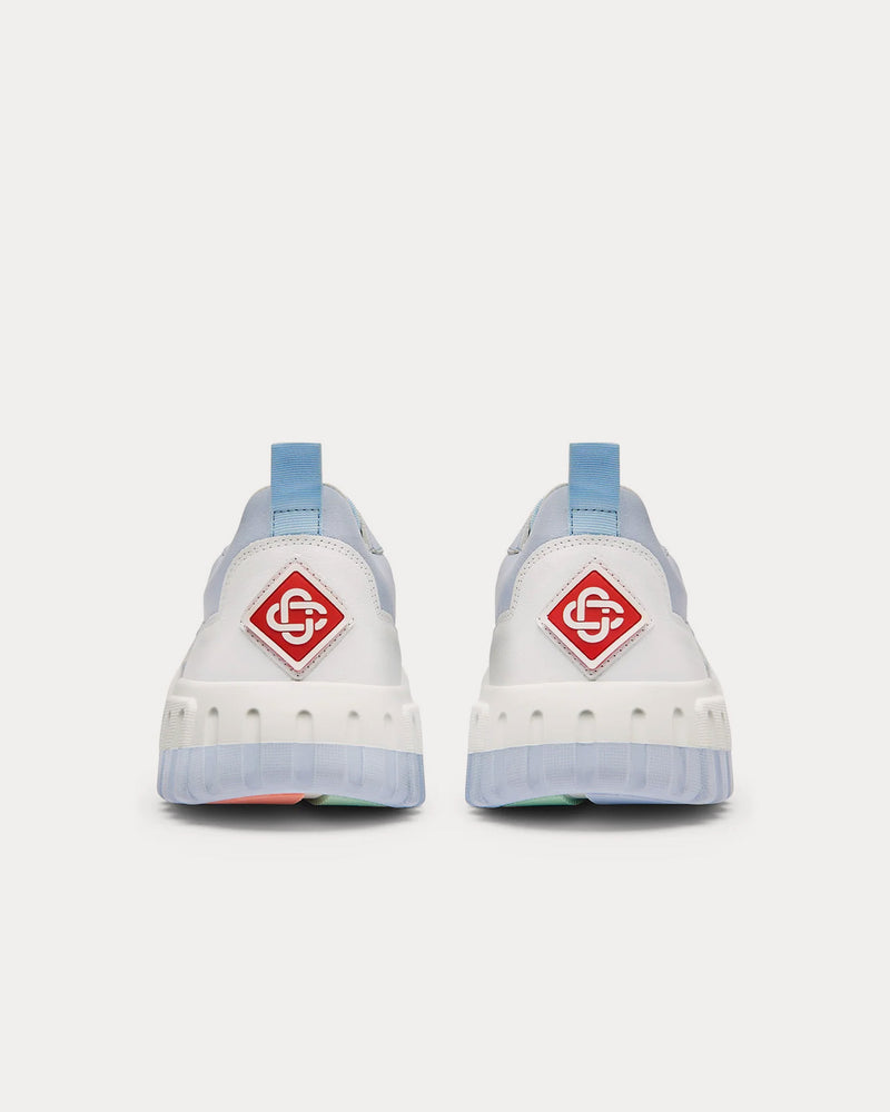 Casablanca The Court White / Power Blue Low Top Sneakers - 4