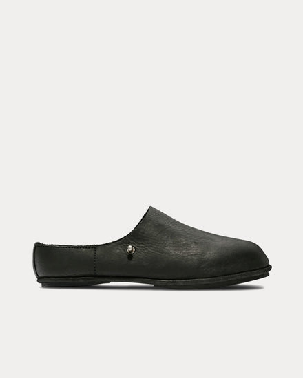 Casey Casey x Guidi Leather Black Clogs - 1