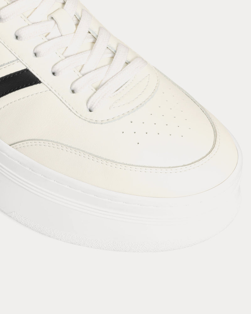 Celine Block with Back Triomphe & Wedge Outsole Milk / Black Low Top Sneakers - 4