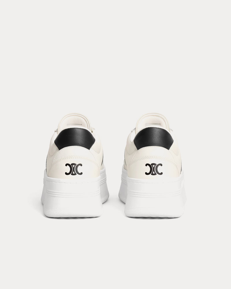 Celine Block with Back Triomphe & Wedge Outsole Milk / Black Low Top Sneakers - 3