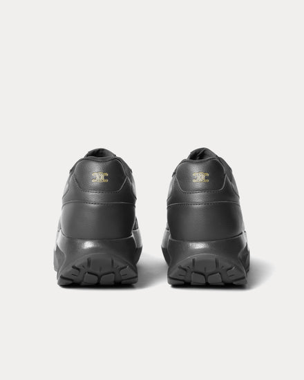Celine Rocker Tumbled Calfskin Black Low Top Sneakers - 4