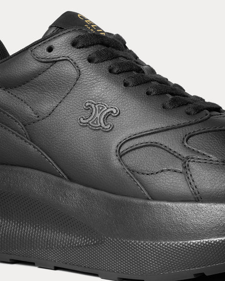 Celine Rocker Tumbled Calfskin Black Low Top Sneakers - 5