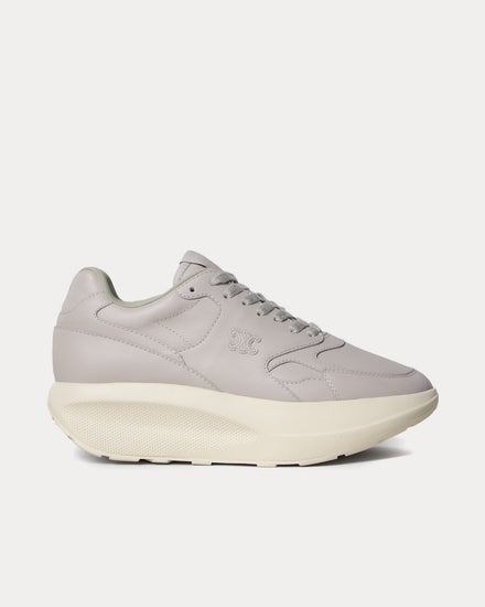 Celine Rocker Tumbled Calfskin Grey Low Top Sneakers - 1