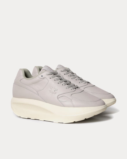 Celine Rocker Tumbled Calfskin Grey Low Top Sneakers - 3