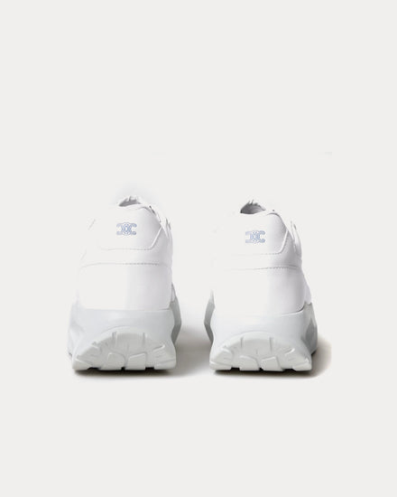 Celine Rocker Tumbled Calfskin White Low Top Sneakers - 4