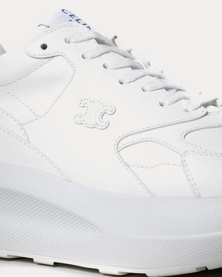 Celine Rocker Tumbled Calfskin White Low Top Sneakers - 5
