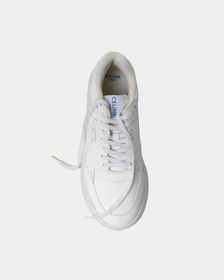 Celine Rocker Tumbled Calfskin White Low Top Sneakers - 2