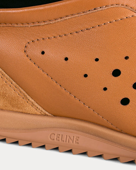 Celine Soft Stretch Lambskin & Suede Sahara Low Top Sneakers - 3