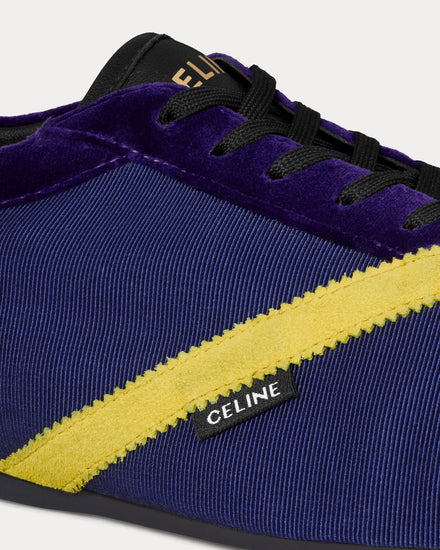 Celine The Flat Purple / Yellow Low Top Sneakers - 4