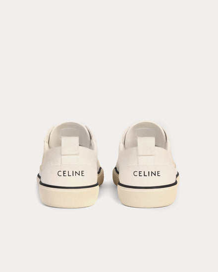 Celine Alan Triomphe in Canvas Optic White Low Top Sneakers - 3