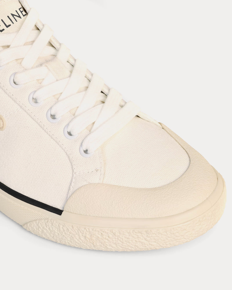 Celine Alan Triomphe in Canvas Optic White Low Top Sneakers - 4