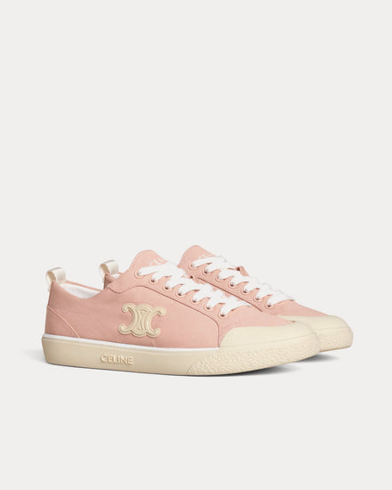 Celine Alan Triomphe in Canvas Rosewood Low Top Sneakers - 2