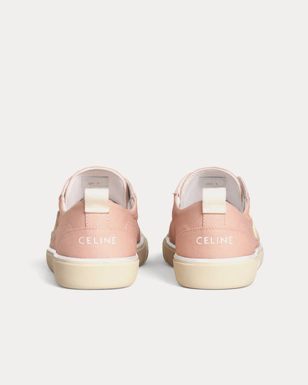 Celine Alan Triomphe in Canvas Rosewood Low Top Sneakers - 3