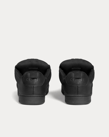 Celine Huntington Tumbled Leather & Mesh Black Low Top Sneakers - 3