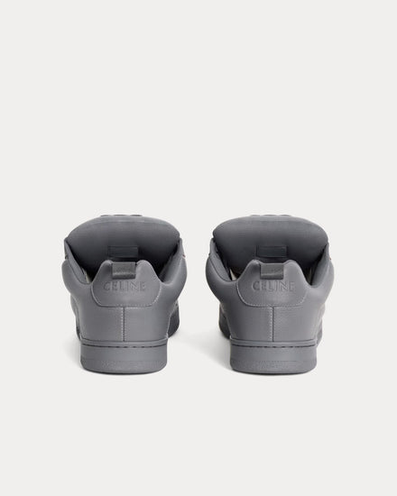 Celine Huntington Tumbled Leather & Mesh Grey Low Top Sneakers - 3