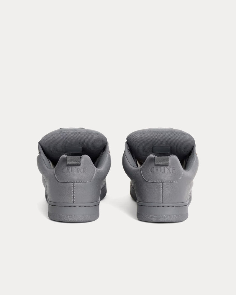 Celine Huntington Tumbled Leather & Mesh Grey Low Top Sneakers - 3