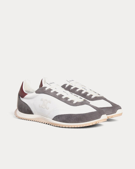 Celine Racer Grey / Burgundy Low Top Sneakers - 2