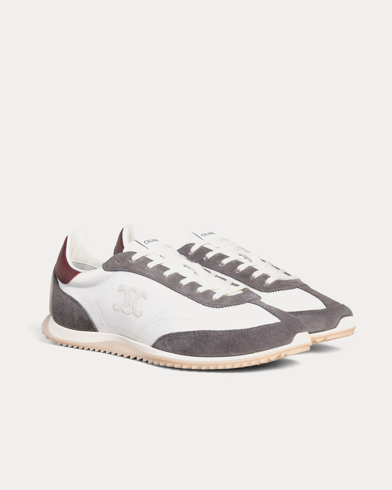 Celine Racer Grey / Burgundy Low Top Sneakers - 2