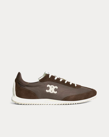 Celine Racer Khaki / Ecru Low Top Sneakers