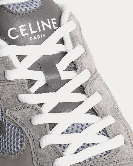Celine Runner Suede Calfskin & Mesh Grey / Ecru Low Top Sneakers - 4