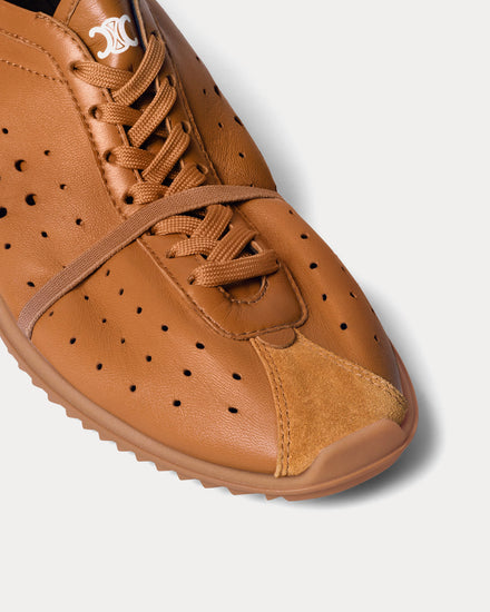 Celine Soft Stretch Lambskin & Suede Sahara Low Top Sneakers - 4