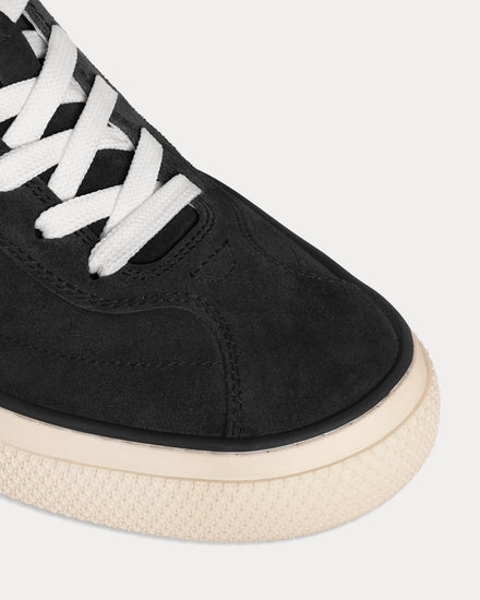 Celine Sunset Suede & Calfskin Black / Optic White Low Top Sneakers - 4