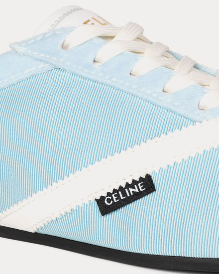 Celine The Flat Light Blue / Optic White Low Top Sneakers - 3