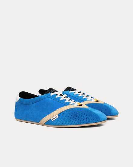 Celine The Flat Blue / Ecru / White Low Top Sneakers - 2