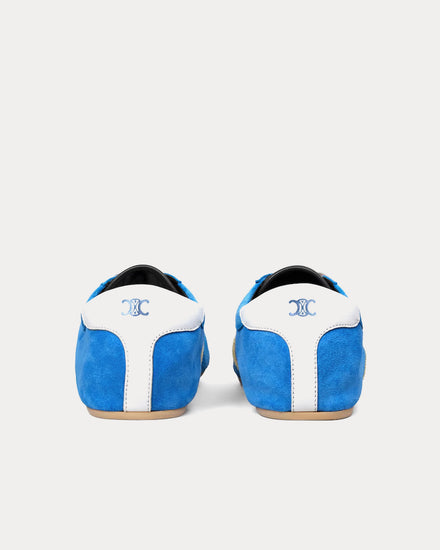 Celine The Flat Blue / Ecru / White Low Top Sneakers - 3