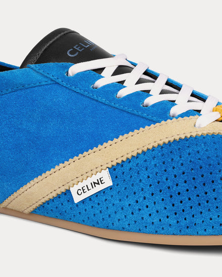 Celine The Flat Blue / Ecru / White Low Top Sneakers - 4