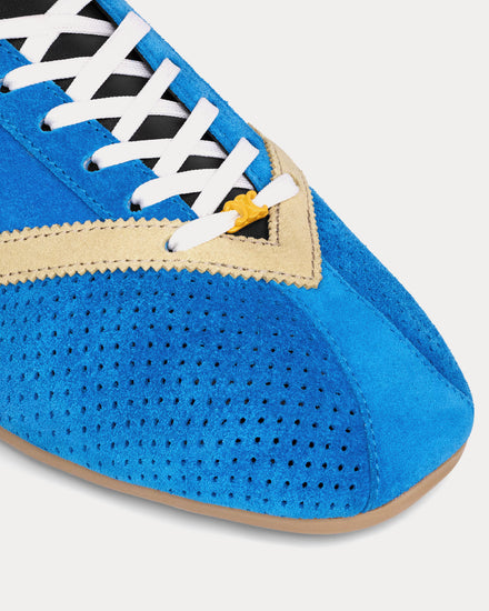 Celine The Flat Blue / Ecru / White Low Top Sneakers - 5