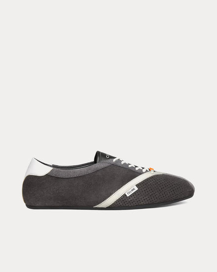 Celine The Flat Grey / White Low Top Sneakers - 1
