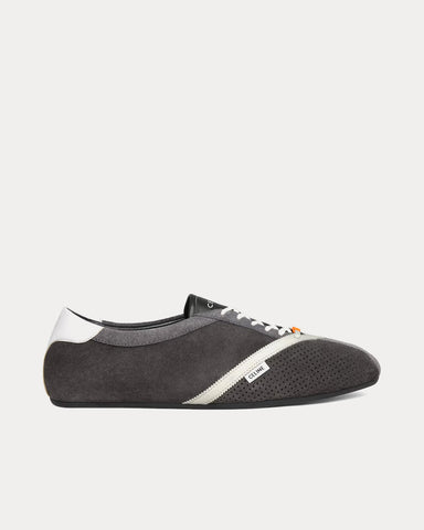 Celine The Flat Grey / White Low Top Sneakers