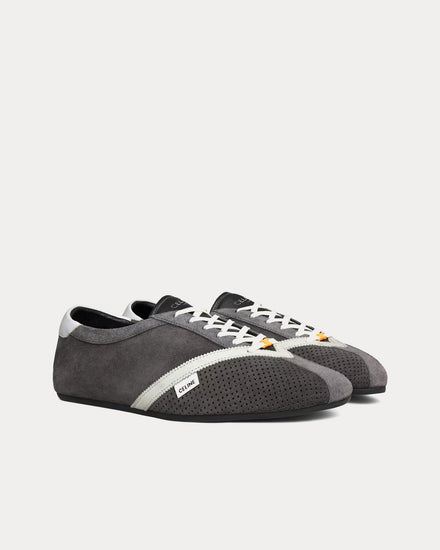 Celine The Flat Grey / White Low Top Sneakers - 2