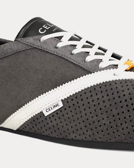 Celine The Flat Grey / White Low Top Sneakers - 4