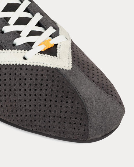 Celine The Flat Grey / White Low Top Sneakers - 5