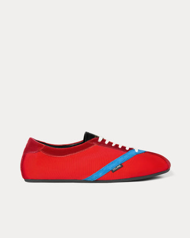 Celine The Flat Red / Electric Blue Low Top Sneakers