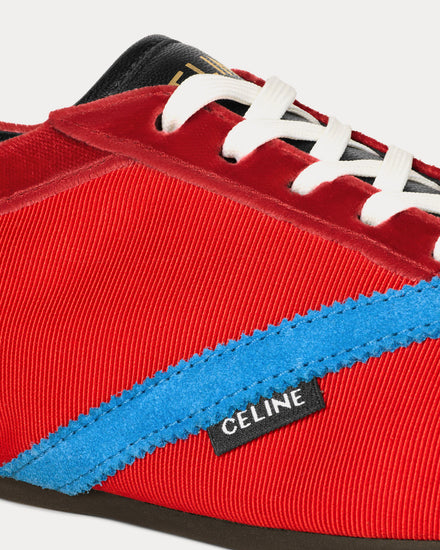 Celine The Flat Red / Electric Blue Low Top Sneakers - 3
