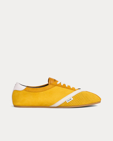 Celine The Flat Sunflower / White Low Top Sneakers