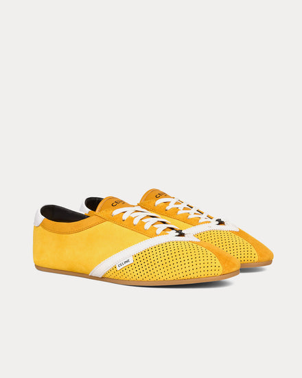 Celine The Flat Sunflower / White Low Top Sneakers - 2